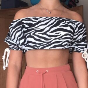 Off the Shoulder top with rope trim