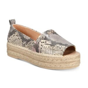 DKNY Leather Peep toe Espadrille